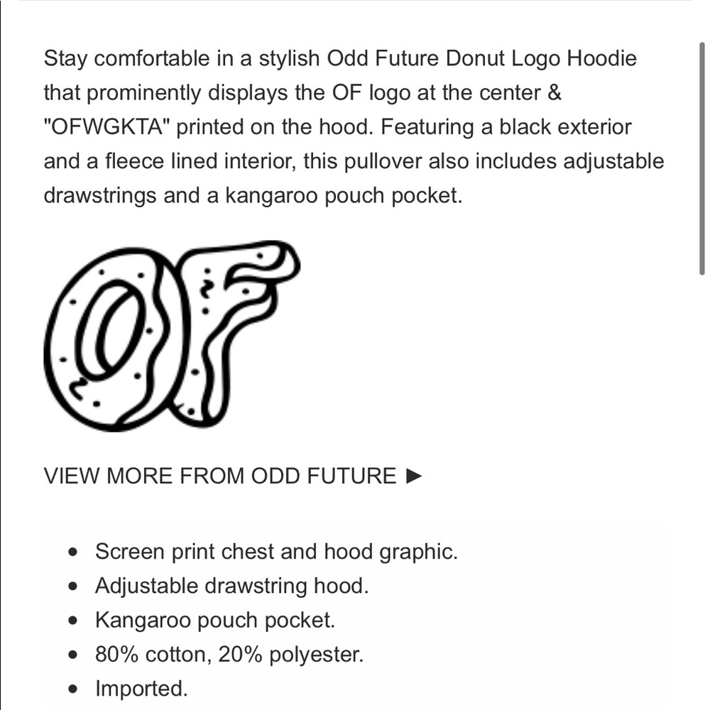 Odd Future Donut Logo Hoodie - Picture 6 of 6